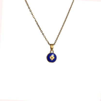 Authentic Louis Vuitton Blue Pendant- Upcycled Necklace