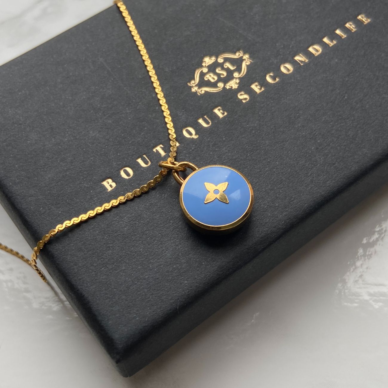 Authentic Louis Vuitton Blue Pendant Pastilles