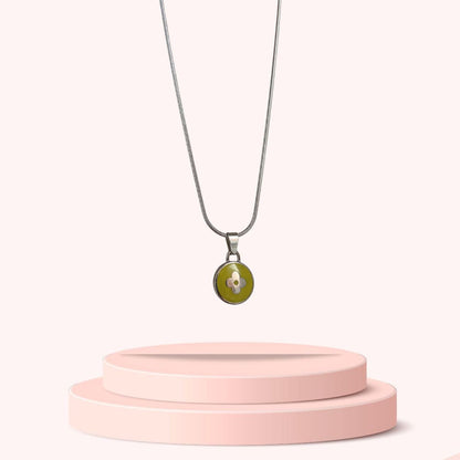 Authentic Louis Vuitton Green Pendant Reworked Necklace