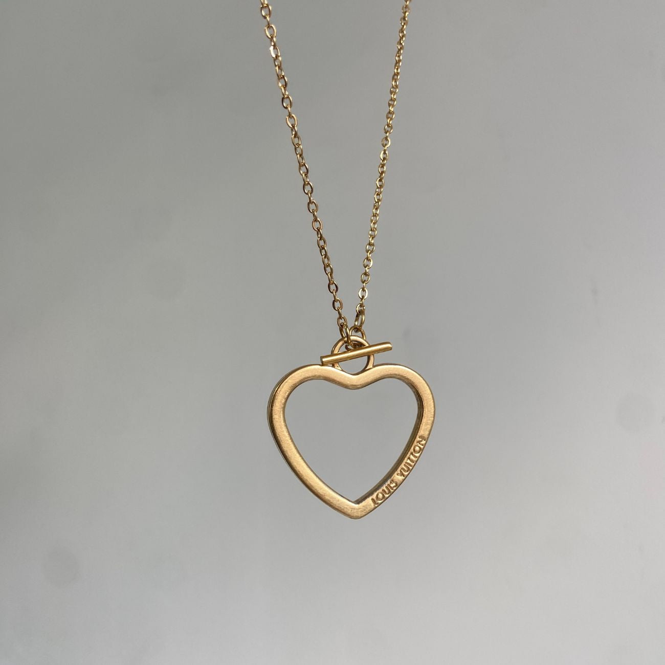Authentic Louis Vuitton Big Coeur Charm- Reworked Necklace