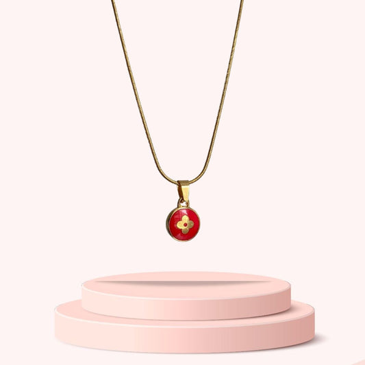 Authentic Louis Vuitton Pendant Pastilles Roses- Reworked Necklace