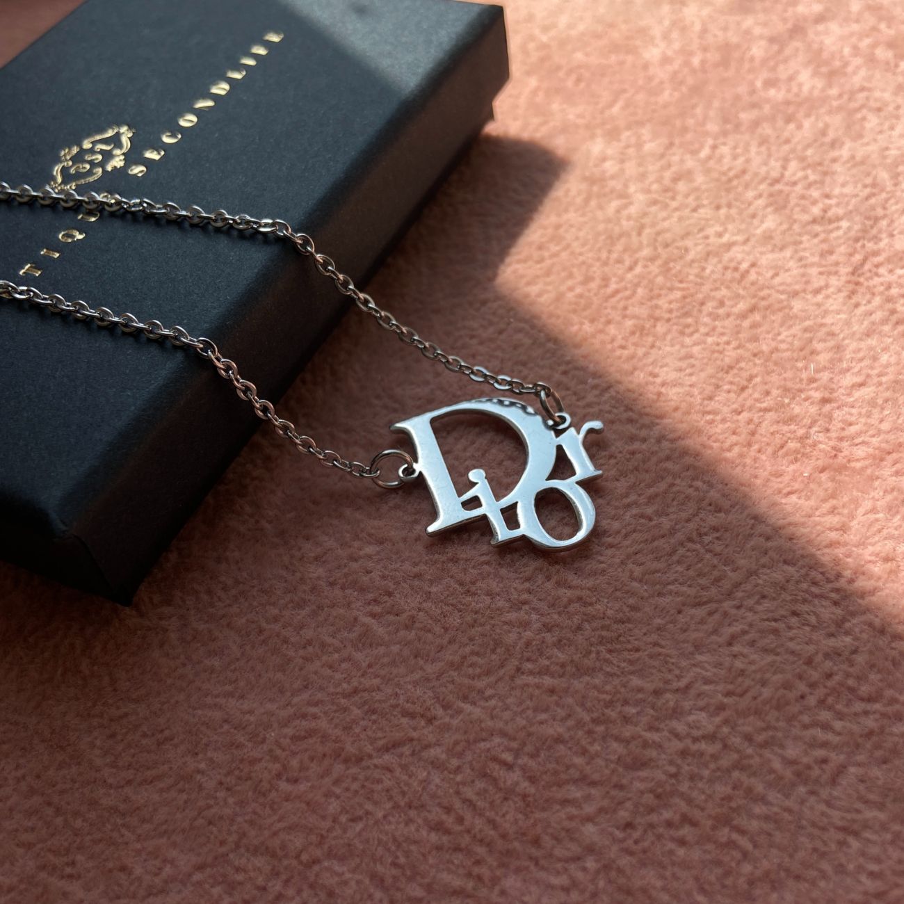 Authentic Dior Pendant- Reworked Silver Necklace