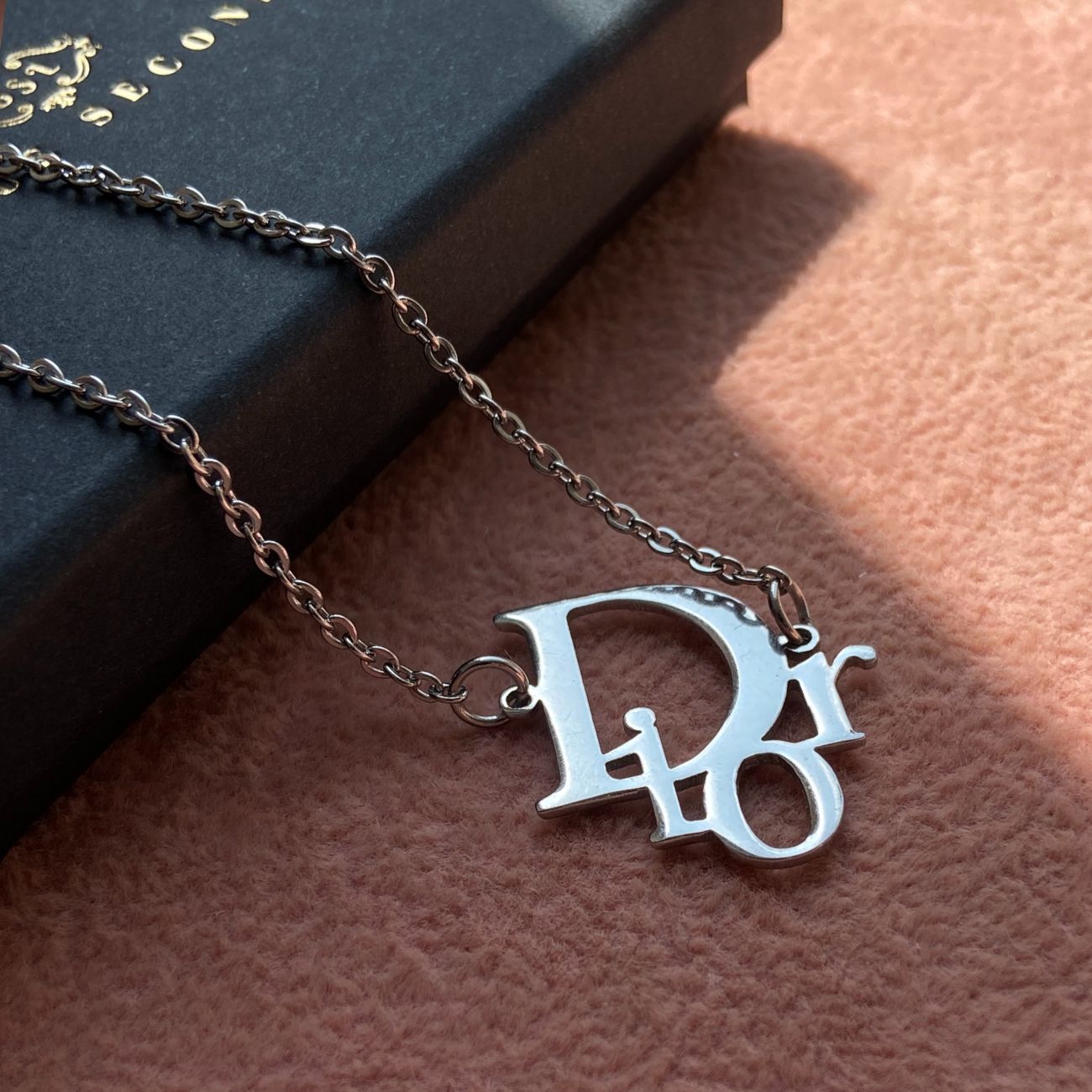 Authentic Dior Pendant- Reworked Silver Necklace
