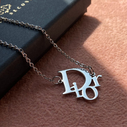 Authentic Dior Pendant- Reworked Silver Necklace