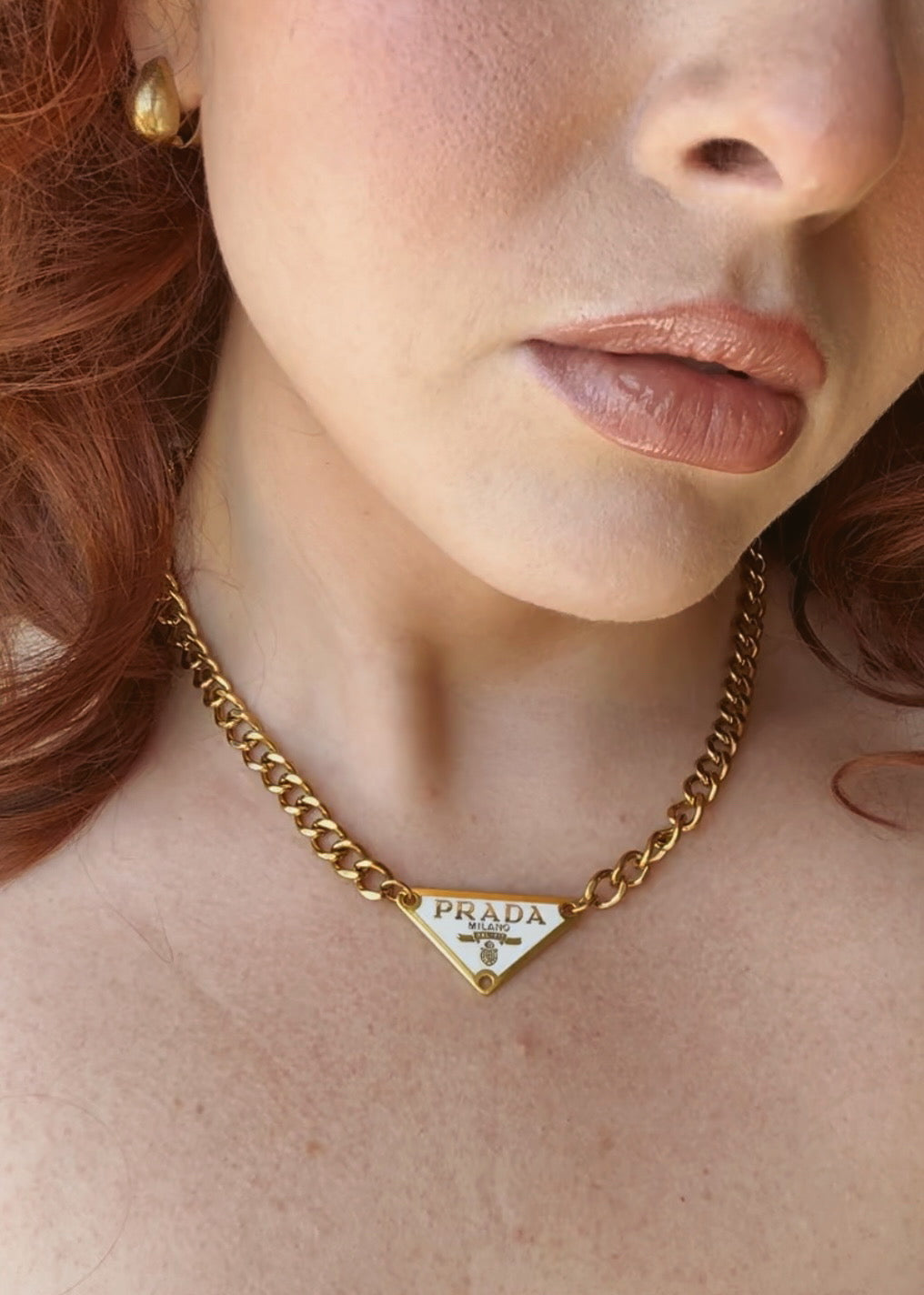 White Triangle Pendant