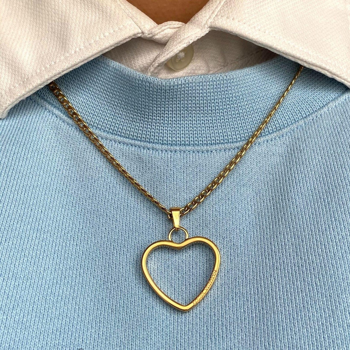 Authentic Louis Vuitton Charm Delicate Heart - Reworked Necklace