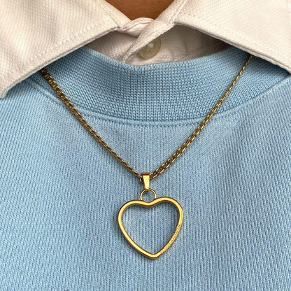 Authentic Louis Vuitton Charm Delicate Heart - Reworked Necklace