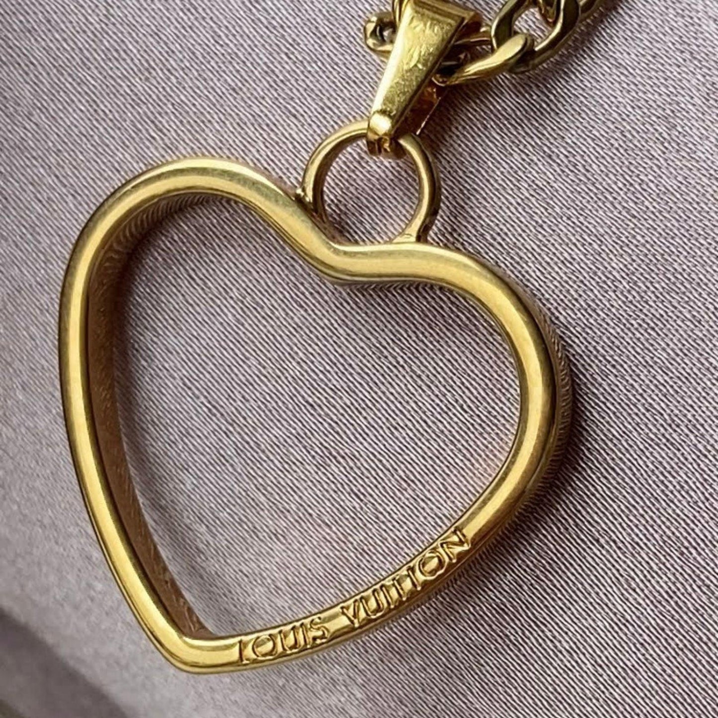 Authentic Louis Vuitton Charm Delicate Heart - Reworked Necklace