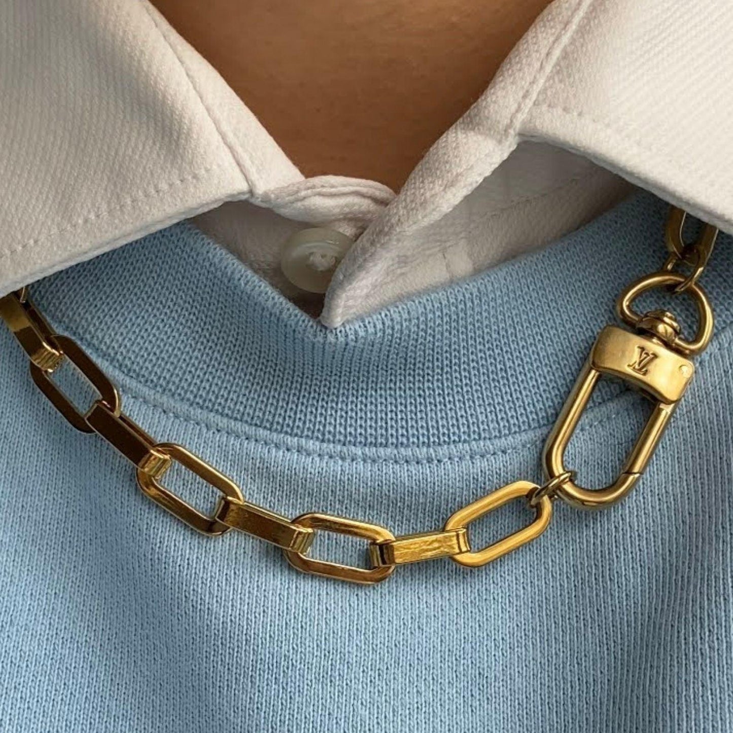 Authentic Louis Vuitton Charm Clasp - Reworked Necklace