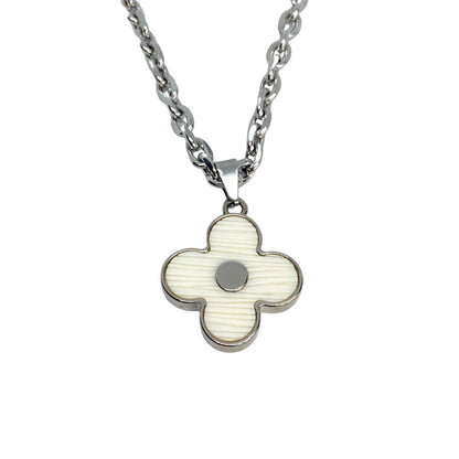 Authentic Louis Vuitton Flower Silver Charm- Reworked Necklace