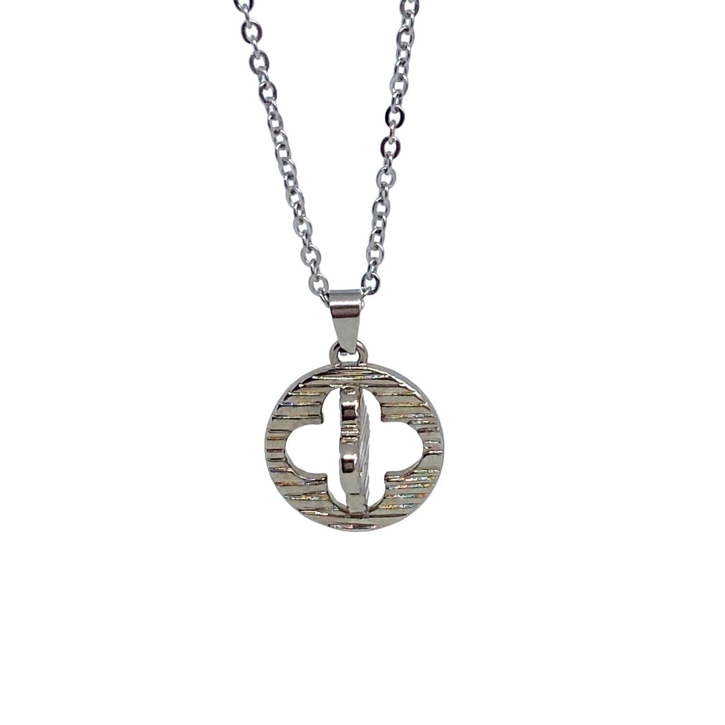 Authentic Louis Vuitton Round Silver Charm- Reworked Necklace