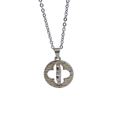 Authentic Louis Vuitton Round Silver Charm- Reworked Necklace