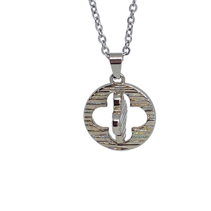 Authentic Louis Vuitton Round Silver Charm- Reworked Necklace