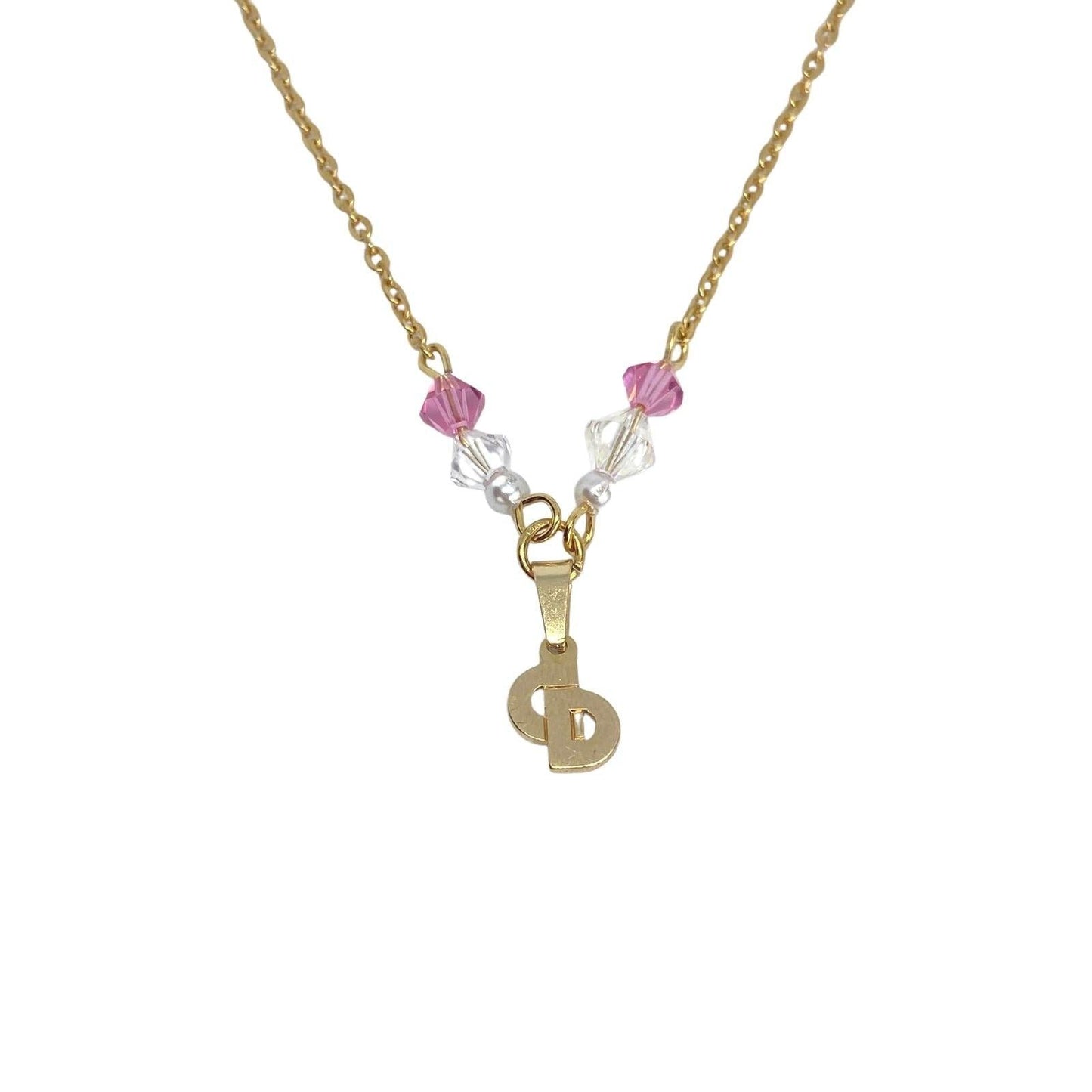 Authentic Mini Cd Dior Vintage Pendant - Necklace