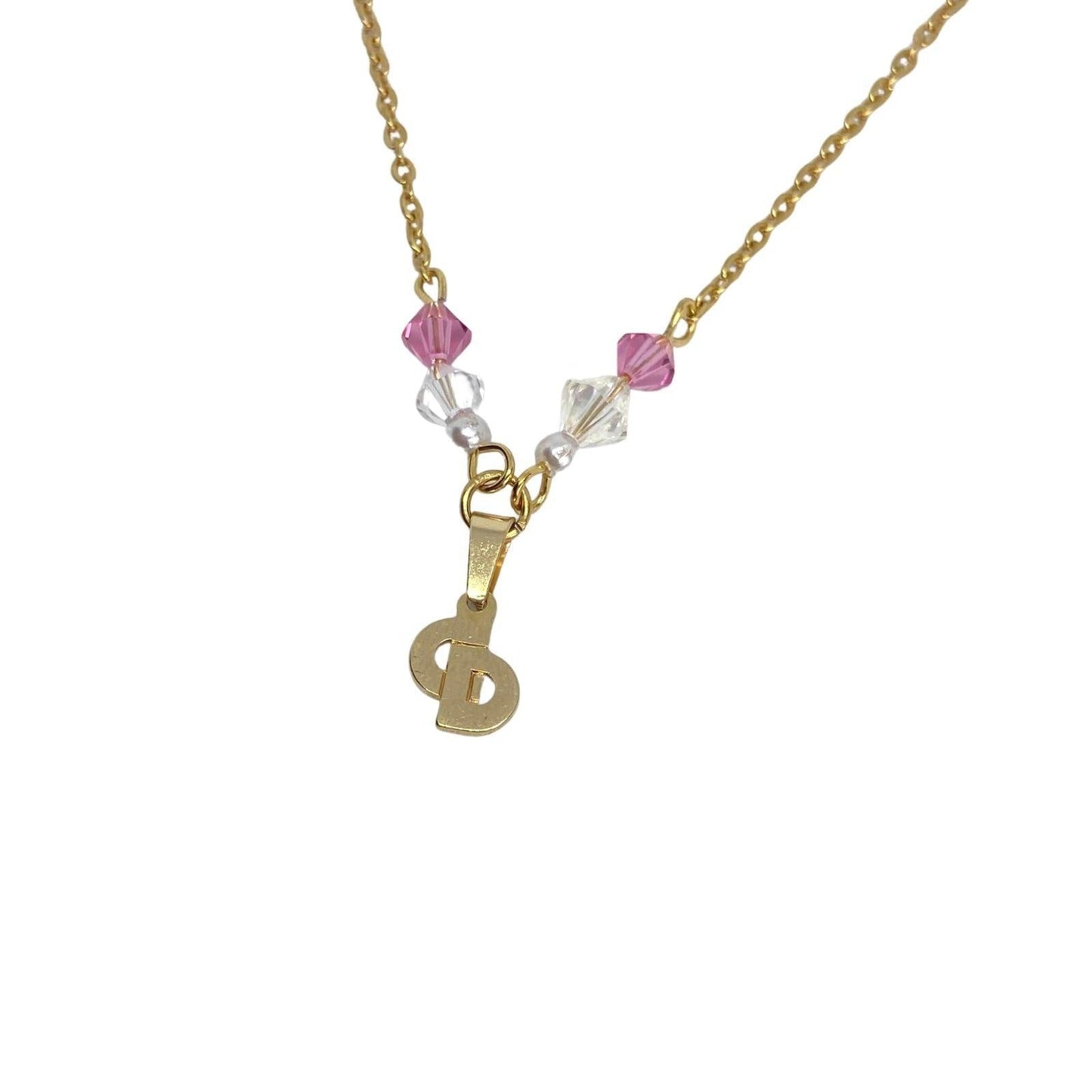 Authentic Mini Cd Dior Vintage Pendant - Necklace