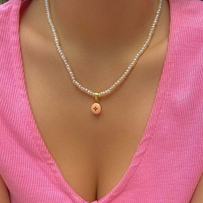 Authentic Louis Vuitton Pendant Pastilles- Pearls Necklace