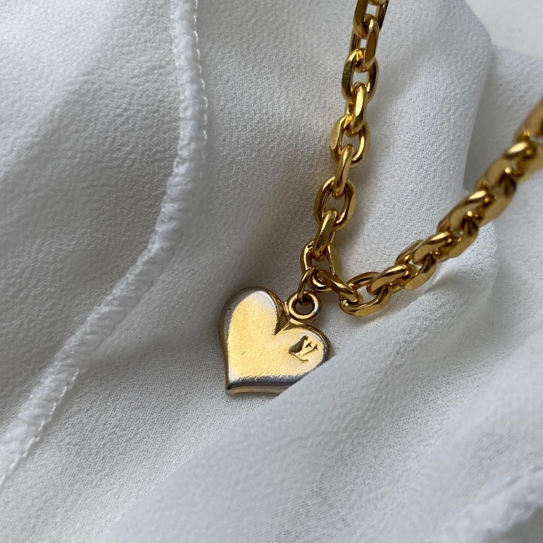 Authentic Louis Vuitton Heart Pendant Reworked Pendant