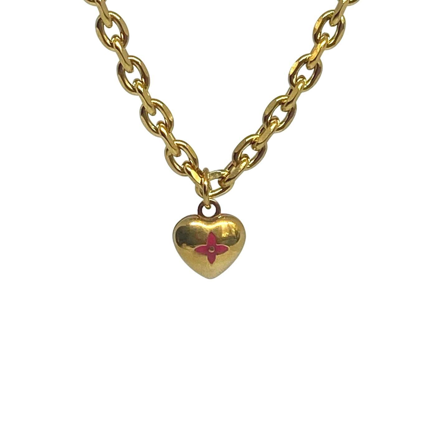 Authentic Louis Vuitton Pendant Mini Coeur -Reworked Necklace