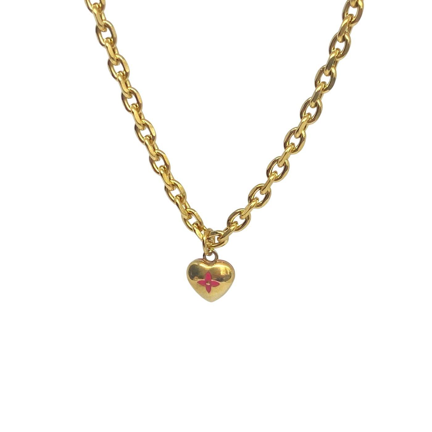 Authentic Louis Vuitton Pendant Mini Coeur -Reworked Necklace