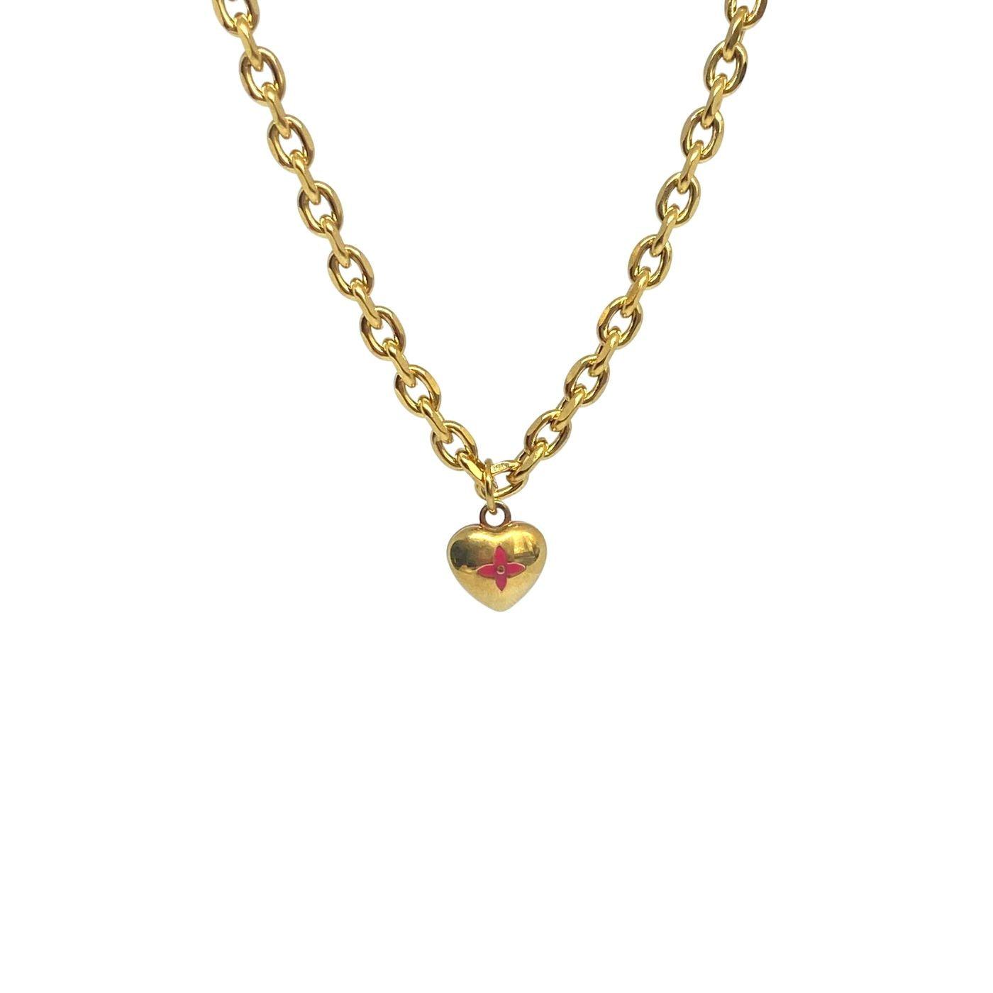 Authentic Louis Vuitton Pendant Mini Coeur -Reworked Necklace