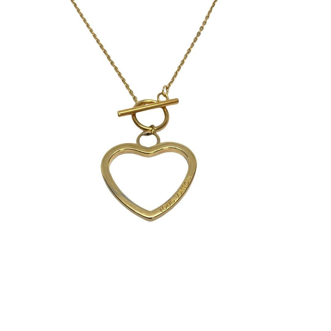 Authentic Louis Vuitton Big Coeur Charm- Reworked Necklace