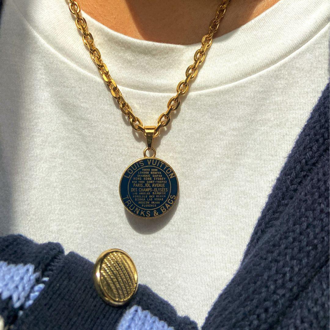 Authentic Louis Vuitton Navy Blue Pendant -Authentic Charm