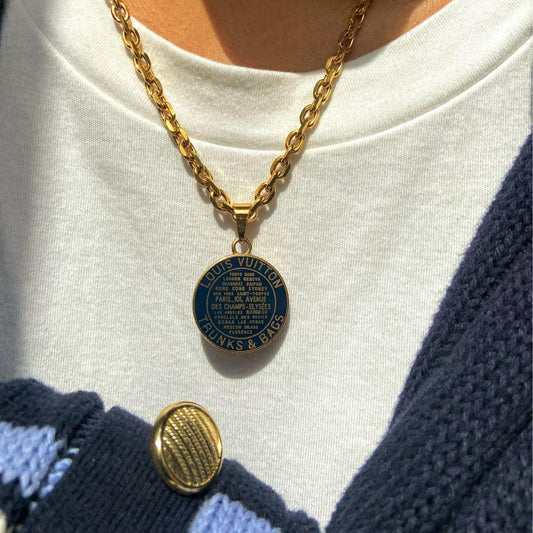 Authentic Louis Vuitton Navy Blue Pendant -Authentic Charm