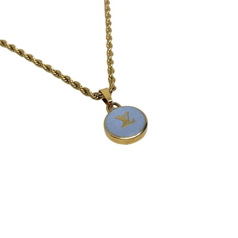 Authentic Louis Vuitton Logo Pendant- Necklace