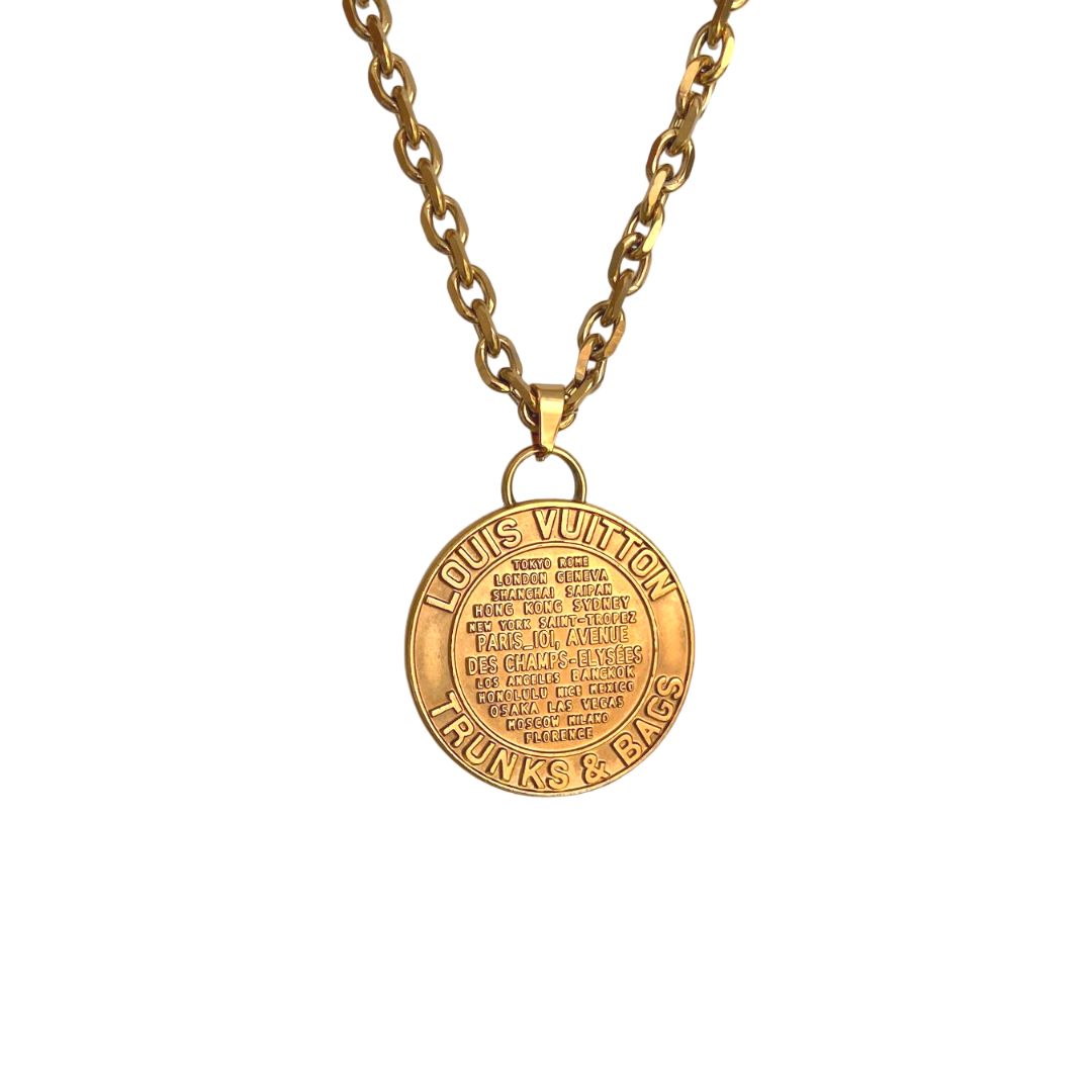 Authentic Louis Vuitton Large Pendant- Reworked Necklace