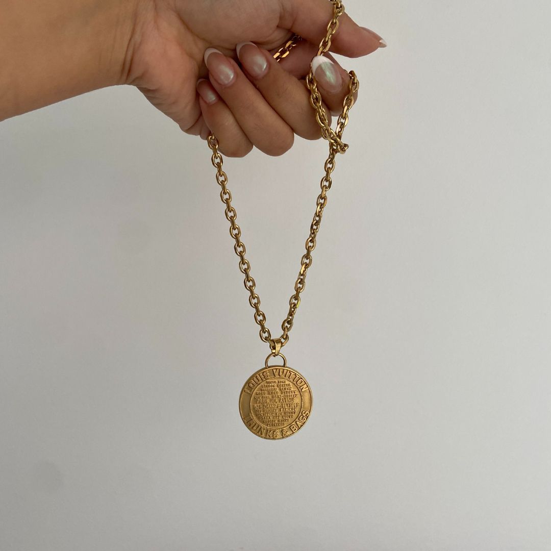 Authentic Louis Vuitton Large Pendant- Reworked Necklace