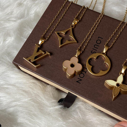 Authentic Louis Vuitton Fleur Charm- Reworked Necklace