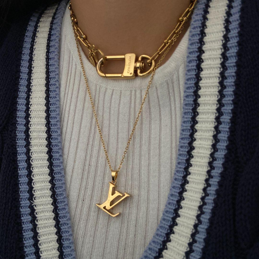 Authentic Louis Vuitton Fleur Charm- Reworked Necklace