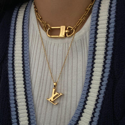 Authentic Louis Vuitton Fleur Charm- Reworked Necklace