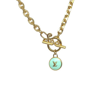 Authentic Louis Vuitton Logo Mint Pendant- Necklace Pastilles Pendant