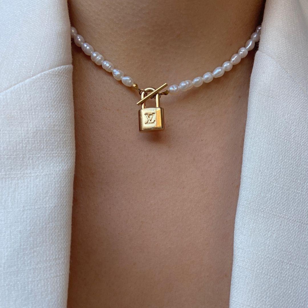 Authentic Louis Vuitton Padlock Pendant- Necklace