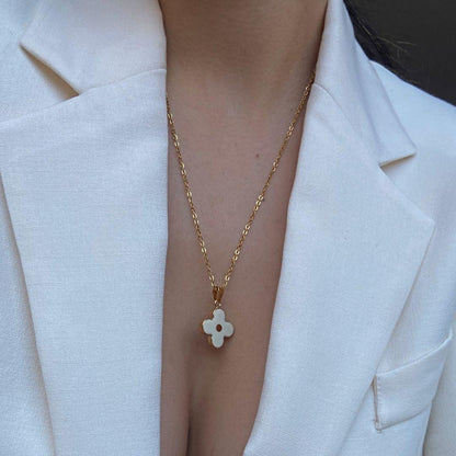 Authentic Louis Vuitton White Pendant- Reworked Necklace