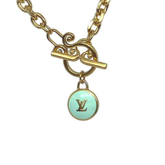 Authentic Louis Vuitton Logo Mint Pendant- Necklace Pastilles Pendant
