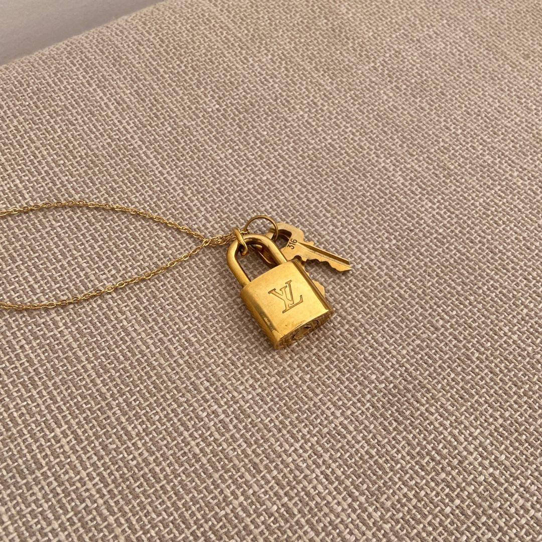 Louis Vuitton Padlock & 2 Keys -Necklace with Single Chain