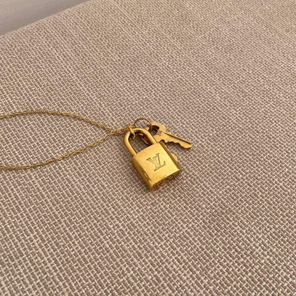 Louis Vuitton Padlock & 2 Keys -Necklace with Single Chain