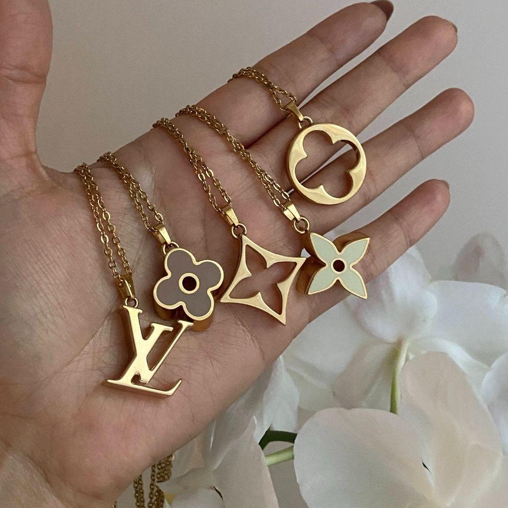 Authentic Louis Vuitton Fleur Charm- Reworked Necklace