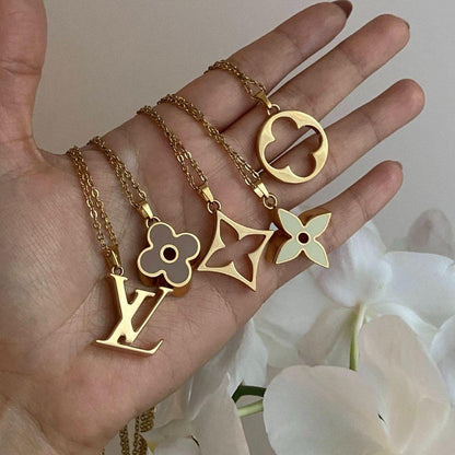 Authentic Louis Vuitton Fleur Charm- Reworked Necklace