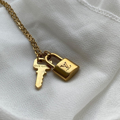 Authentic Louis Vuitton Padlock and Key - Reworked Necklaces
