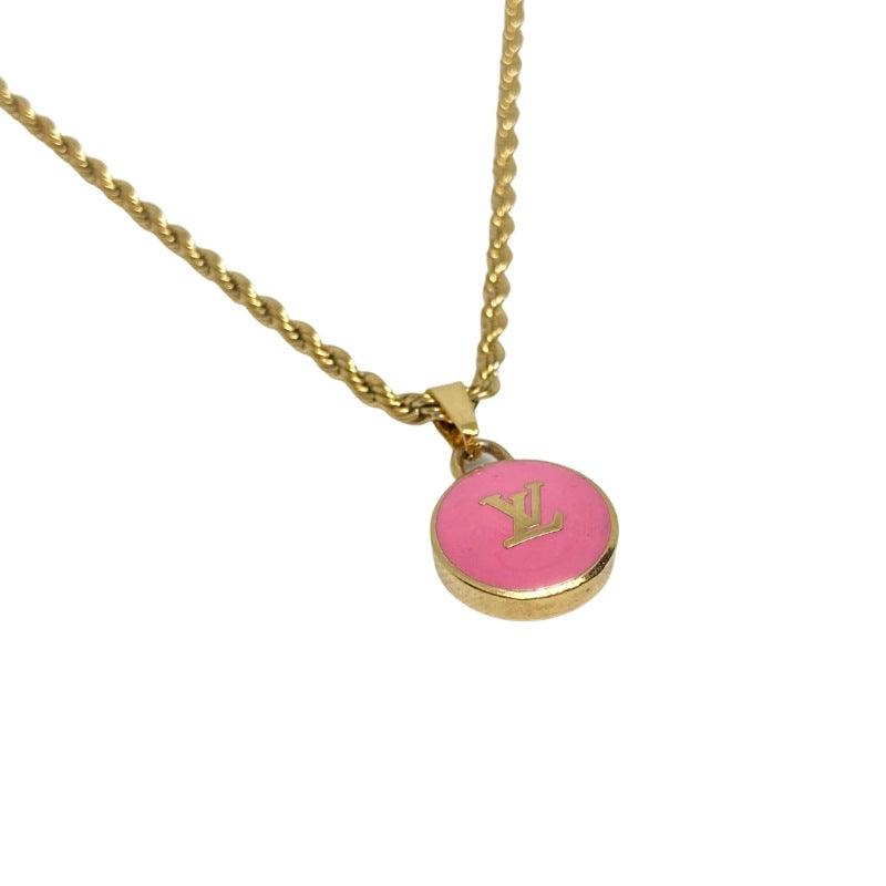 Authentic Louis Vuitton Rose Logo Pendant- Necklace