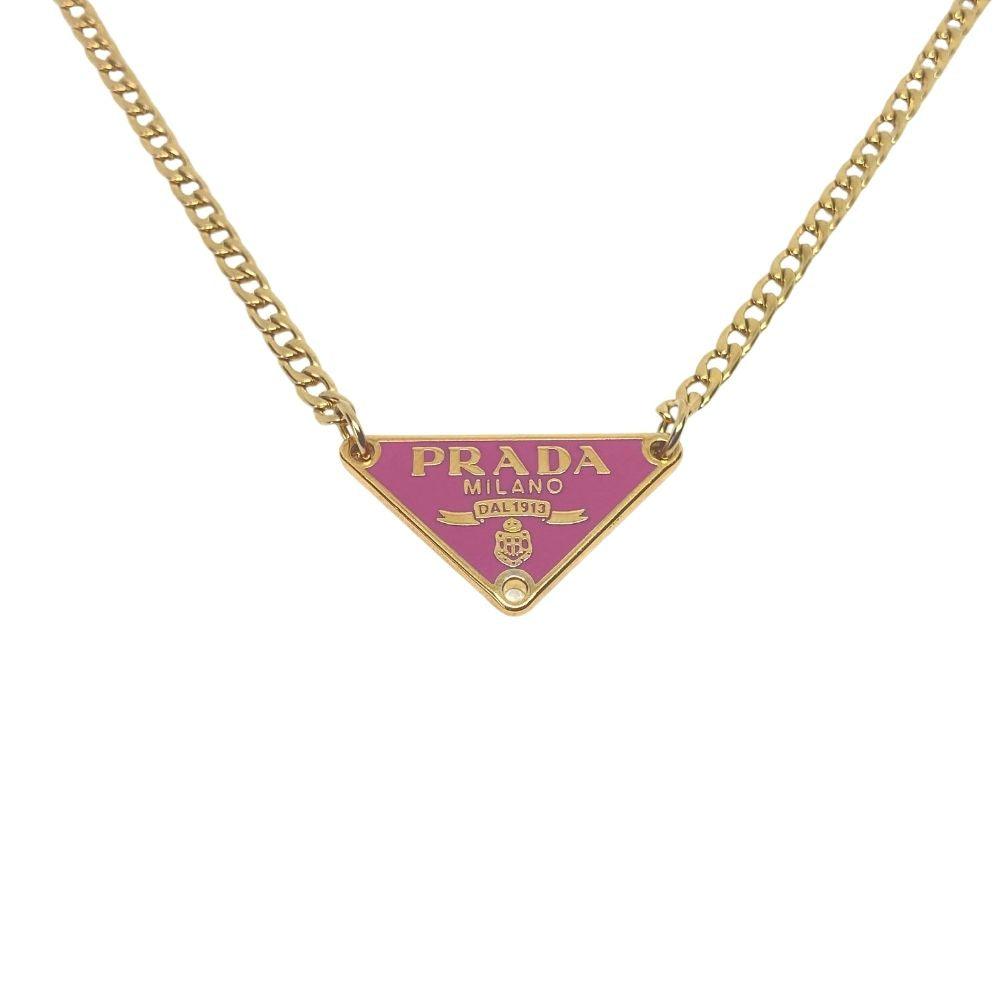 Repurposed Authentic Prada Pink tag - Necklace