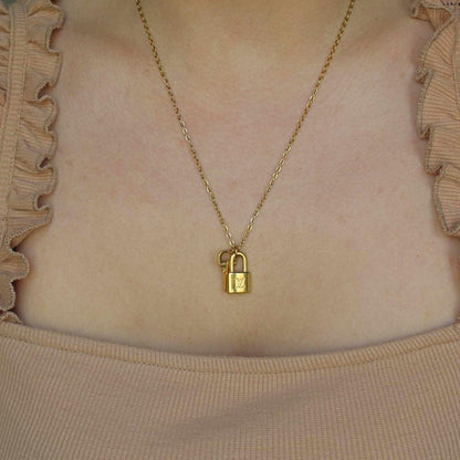 Authentic Louis Vuitton Padlock and Key - Reworked Necklaces