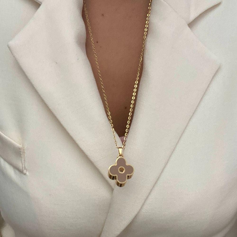 Authentic Louis Vuitton Fleur Charm- Reworked Necklace