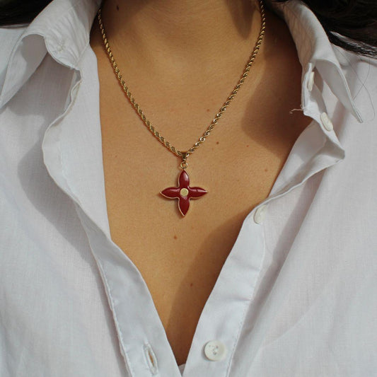 Authentic Louis Vuitton Pendant Red- Necklace