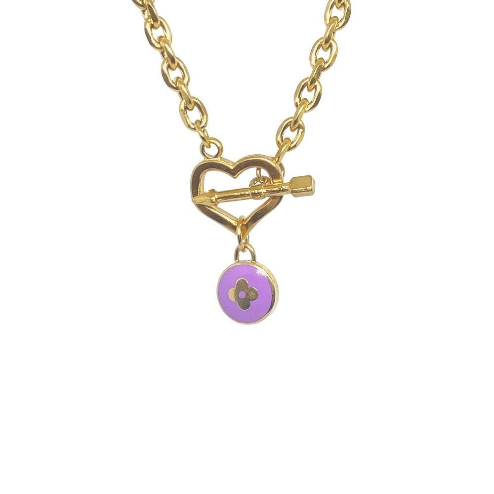 Authentic Louis Vuitton Rosewood Pendant- Necklace