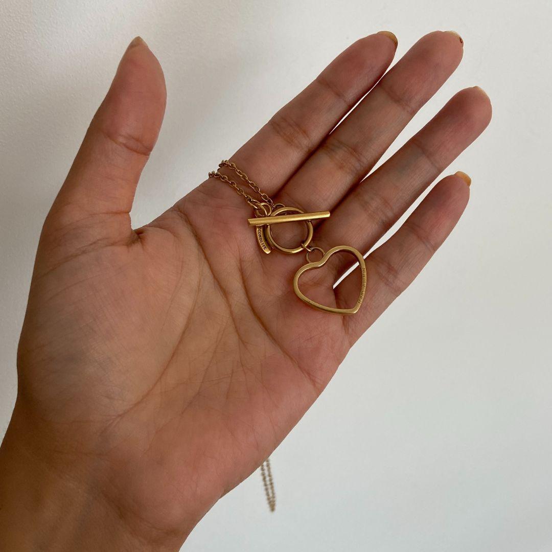 Authentic Louis Vuitton Big Coeur Charm- Reworked Necklace