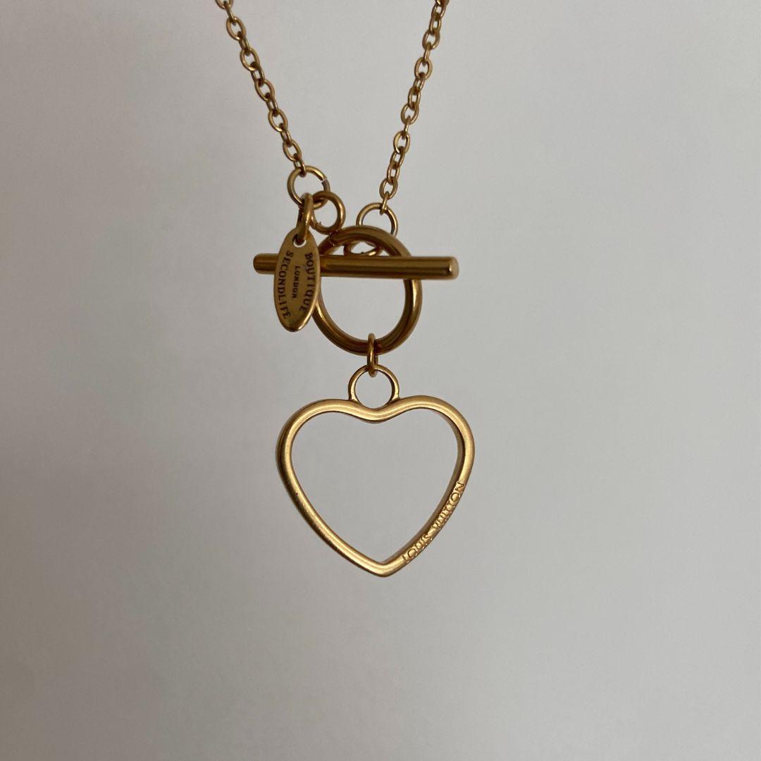 Authentic Louis Vuitton Big Coeur Charm- Reworked Necklace